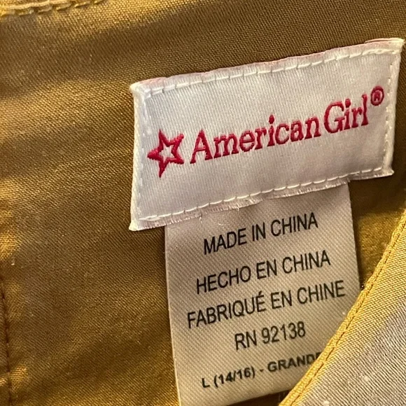 AMERICAN GIRL GOLDEN SPARKLE BLOUSE TUNIC SZ.S(14-16) Great Condition. - Picture 4 of 4